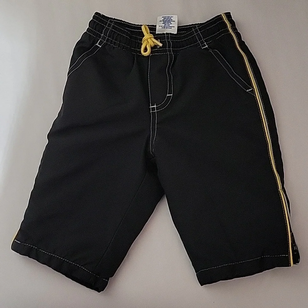 Old Navy Baby Athletic Lined Sweatpants yellow side strips black cargo pockets